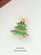 Feiyu exquisite niche design Christmas tree rotatable brooch women's light luxury high-end cute brooch