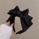 Oversized bow headband for women, high-end Internet celebrity face wash hairband, simple and versatile outdoor hairband, black bow headband