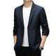 Suisse décontractée de Lilang Men's Spring and Automne Style coréen Menan Slim mince Fashion Fashion Single Veste tendance 12397 Bleu M 170