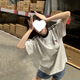 S.SOFEAHelloKitty短袖T恤女初中生夏季宽松上衣 米灰色*719 M