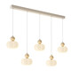Tiffania Restaurant Kronleuchter Creme Stil 2025 Neue kreative Kürbislaterne Einfache moderne lange Bar Esszimmer Speziales Hauptlicht MTJ689-1 Drei Farben (Weiß + Beige) -Wall-Lichtstil