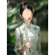 HUALIN FASHION绿色旗袍新款夏季2025春季新中式改良少女年轻款气质高端日常长裙 829绿色 M