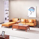 Guangming-Sofa aus Massivholz mit weichem Bezug, Wohnzimmer, einfaches Sofa, kaiserliche Konkubinensofa-Kombination 3892, Ecksofa mit linker Stufe