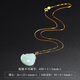 Phoenix Jewelry 18k gold inlaid jade Buddha pendant natural jadeite Maitreya Buddha jade pendant women's necklace New Year gift