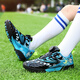 Hongxing Sabla de fútbol para niños de tamaño infantil para niños Tf Spikes Broken Botón de rotación Hombres Zapatos para niños Entrenamiento de estudiantes primarios y secundarios de la escuela secundaria 9896 Negro 32