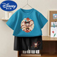 G.DuckKids Nezha: Tongtong Cotton Sweet Summer Summer Shorts New Children's Juego de dos piezas 1092# Pack Back T Wine Red + Pequeño 1098# Black Shorts 90