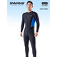 SWANS new product swimsuit boys' one-piece quick-drying snorkeling surf suit sun protection long-sleeved long pants jellyfish suit black + flat swimming goggles + swimming bag M Height 165-170cm Weight 55-60K