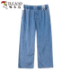 Pic d'été mince petit pantalon recadré denim pour femmes pantalon élastique petit pantalon noir