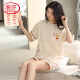 Langsha Light Pajamas de lujo para mujeres en el verano de algodón puro pantalones cortos de manga corta el verano delgado y dulce se puede usar fuera de la ropa para el hogar YX-7504 9859 2XL [recomendado 140-160Jin [Jin iguala 0.5 kg] desgaste]