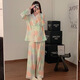 S.Sofeais Style mince pyjama à manches longues pour les femmes, doux big revers vêtements 12392 175 L