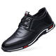 Yierkang Yierkang Men's Shoes 2025 Spring New Genuine Leather Business Casual Choole Choices para hombres Soft Sough Breatable No Slip Dad's Shoes 9929 Four Seasons Black 39 Tamaño de cuero estándar