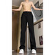 Poum Casual Hosen für Herren Sommer Neue Eisside schleichend schlanke Sportarten kleine westliche lange Hosen für Männer und Frauen SBXS-C911 Black XL