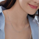 Lukfook Jewelry Platinum 950 Cuban chain simple platinum necklace clavicle chain without pendant single piece Price L04P0002DS 2.61 grams (including labor cost 238 yuan) Type C