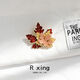 Miaolingge cute Japanese style brooch into autumn maple leaf brooch for male and female couples personalized ins trendy metal badge bag decoration maple leaf