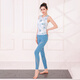 Sporn yoga clothes for women 2025 new suit sports vest Pilates fitness clothes high-end and beautiful tops running clothes blue butterfly top (with chest pad) + medium blue trousers L (100-120Jin Jin equals 0.5 kg)