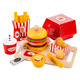 Chengliu House para niños jugando juguetes de cocina simulación de microondas belleza hamburguesa papas fritas modelo de regalo de cumpleaños de niña juego de microondas
