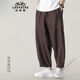 Classic Car (Laoyeche) reine Linie Sommer dünne neue chinesische Stil Casual Hosen geschnittene Hosen Herren lose Haren Weitbein Hosen Bloomer Heiße Farbe K022 4xl