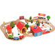 Holz kleiner Zug Hape Track Set Magnetic Lokomotive 3-5-7 Jahre alte Jungen Bausteine ​​Kinderspielzeug Brio Wild Animal Tracks Elektroauto
