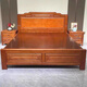 Longwei is the first to launch after the new year. Foshan Chinese style rosewood mortise and tenon solid wood bed master bedroom king bed 1.8 meters 2 meters double bed rosewood single bed upgraded thickened bed body 1.5*2.0 meters (full bed board + full mortise and tenon structure)