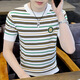 
Bolomido luxury international high-end brand new knitted ice silk short-sleeved men's summer new fashion brand slim high-end round neck 1518 khaki M