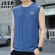 JEEP SPIRIT吉普背心男士冰丝夏季运动速干无袖宽松休闲打底汗衫上衣坎肩T恤
