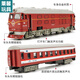 Sang Shu Simuliertes nostalgisches Dongfeng 4B Internal Brennsteuermotor -Legierungs -Zug Modell 1:87 Kinder Ornamente Car Green Lokomotive Dongfeng Zug [Lokomotive + Wagen] Rot [Box]