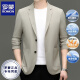 Romon High-End Sun Protection Traje de verano para hombres Summer Business informales suaves, antiharmados y anti-jarra versátil chaqueta de traje sólido de color marina azul marino xl /180 [recomendado 140-160Jin [Jin es igual a 0,5 kg]]]