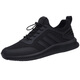 
Men's shoes Spring 2025 new trendy black mesh breathable casual versatile men's shoes men's sneakers autumn style all black leather 9852 38 standard sports code men's style