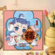 Q version of Nezha: The Devil Child’s Sea Digital Oil Painting Diy Ao Bing Nezha Cartoon 2025 Handmade Oil Painting Nezha J1047 20*20cm Inner Frame Ultra-clear Line Drawing 0 Basics