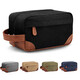 QDZX Toiletries Bag Men's Travel Toiletries Storage Bag Portable Large Capacity Retro Shaving Cosmetic Bag 111