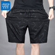 Jeanswest Sommer Ice Silk Shorts Herren 2025 Neue Style Casual Sports Loose Crop Hosen Schnelle trockene Strandhose Großgröße Herrenkleidung B4-31-7022 Solid Color xl