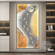MPPMCK entrance hall decoration painting with light painting drawings, vertical version of corridor hanging paintings HJ6625 golden border 80*160*1cm 1 cm
