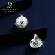 Duozun platinum earrings for women pt950 pinecone earrings genuine platinum earrings new Chinese Valentine's Day gift for girlfriend pinecone earrings 5.4-5.7g