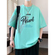 Zewanbang teenager Korean short-sleeved T-shirt for boys 12-15 years old junior high school students handsome T-shirt 13 summer half-sleeved top 693 beige (single short-sleeved) M Recommended 75-90Jin [Jin equals 0.5 kg]
