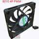
8010 Fan 8010/9213 Ultra-thin violent fan 4p speed regulation 3p speed control machine radiator special silent fan 9215-2700 Black evil