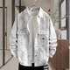 Veste en jean gtyuwvg pour garçons 2025 printemps et automne de la chemise adolescente nouveau style junior et lycée de mode masculine Top 16819 Black Letters XL (115-130jin [Jin est égal à environ 0,5 kg]))