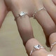 Minimalista Ins Silver Ring Women's Nicho Novia Twist anillo de amor Knited Love Anillo simple Anillo anudado Fino