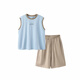 
Mini Bala boys pure cotton home clothing set summer new baby soft and thin skin-friendly pajamas