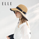 ELLE防晒帽女遮阳帽显脸小草帽夏大帽檐帽子防紫外线礼物送女友