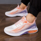 Yionta Snow Anta Herrenschuhe für Herbstpaare atmungsaktive Mesh -Schuhe Ultraleiche bequeme und vielseitige Freizeitsportschuhe weicher Sohle Leichtfeuer Anta F6636 White Lan [Frauenstil] 41