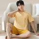 莫代尔睡衣男夏季短袖大码薄款2025新款冰.丝春秋款男士家居服套装 12027 L 【适合体重100-130斤 凉感亲肤