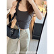 FHHUABD Agencia de Noticias Coreana 6626 Chaleco básico de taza en forma de I para mujeres con senos laterales, delgada y hermosa espalda, ropa interior y exterior, ropa interior base, rosa, talla individual 80-130