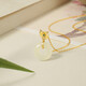 Sterling silver 925 Hetian jade necklace lotus shape women's new Chinese style flower collarbone chain peace buckle girlfriend pendant D13791 Tyrgy Furong necklace 925 silver