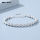 Miss JuJu pt950 platinum unicorn bead bracelet for women, new flashing platinum baby's breath bracelet, weight 12.9-13.1g