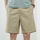 
Dancing with the wolf Summer shorts for men pure cotton solid color casual pants outside wearing men's loose and simple five-point pants men's pants 9215 Navy Blue 3XL