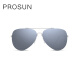 Gafas de sol de baosheng nuevos hombres y mujeres espejo sapo sapo simple espejo polarizador simple aleación de memoria PS7027-7029 PS7029C19_Titanium Black_lens Gray__Fit para la cara