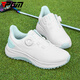 PGM Golf Shoes Women's Waterproof Knob Women's Sports Shoes Non-Slip Cushioning Lightweight Spikeless Shoes XZ385-Emerald White 38