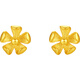 Saturday Fu Flower Gold Earrings Women's Football Gold Earrings Birthday Gift Price A0915203 Approximately 0.91g One Pair