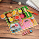 Children's house kitchen toy set board wooden simulated kitchen utensils boy and girl cooking set barbecue shop