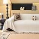 Muji 2025 new sofa towel full cover scarf French cream style sofa cover Chenille light luxury sofa cover cushion Younai- butter white 180cm*130cm [Applicable to small singles]